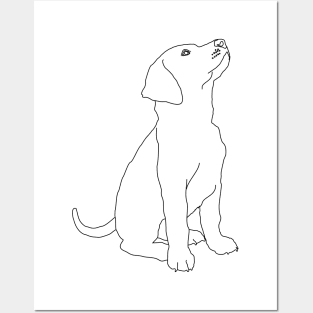 Dog line art Posters and Art